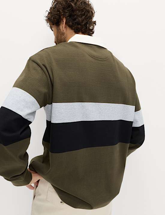 Pure Cotton Striped Rugby Shirt