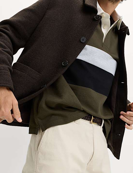 Pure Cotton Striped Rugby Shirt