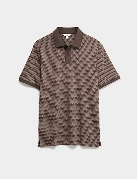 Poloshirt van puur katoen met mock link