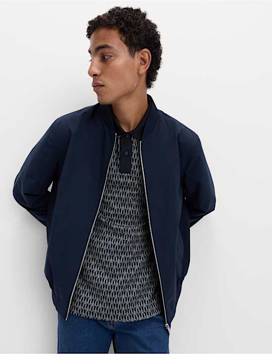 Puur katoenen polo met geometrische print