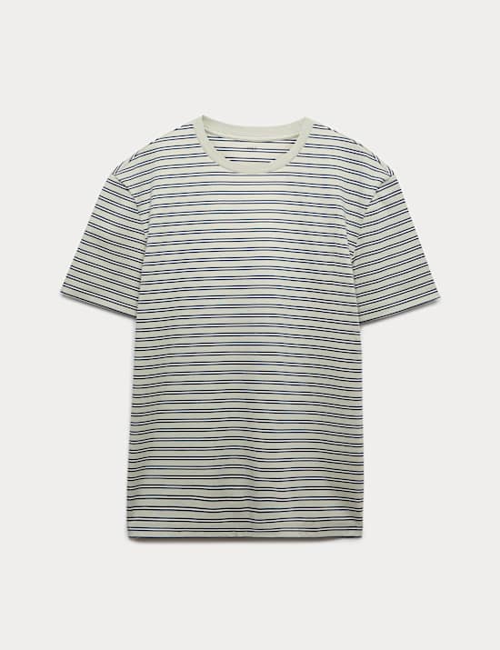 Relaxed Fit Cotton Rich Stripe T-Shirt
