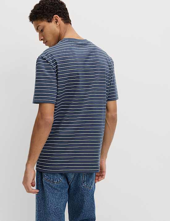 Relaxed Fit Cotton Rich Stripe T-Shirt