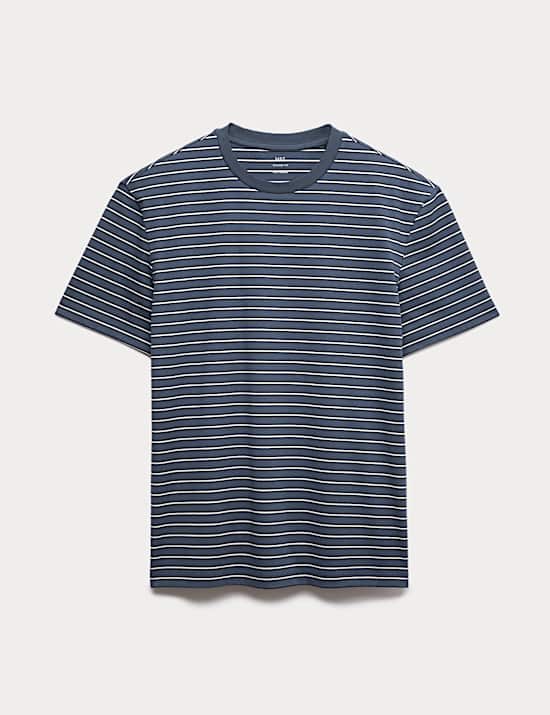 Relaxed Fit Cotton Rich Stripe T-Shirt