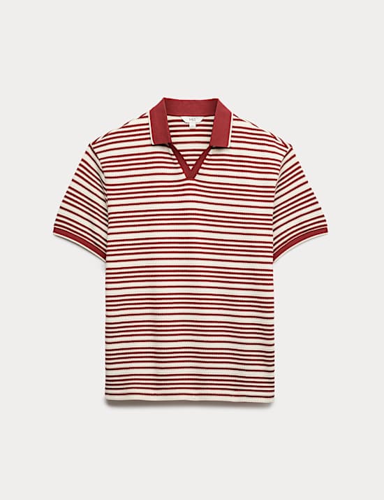Relaxed Fit Cotton Rich Textured Polo Shirt