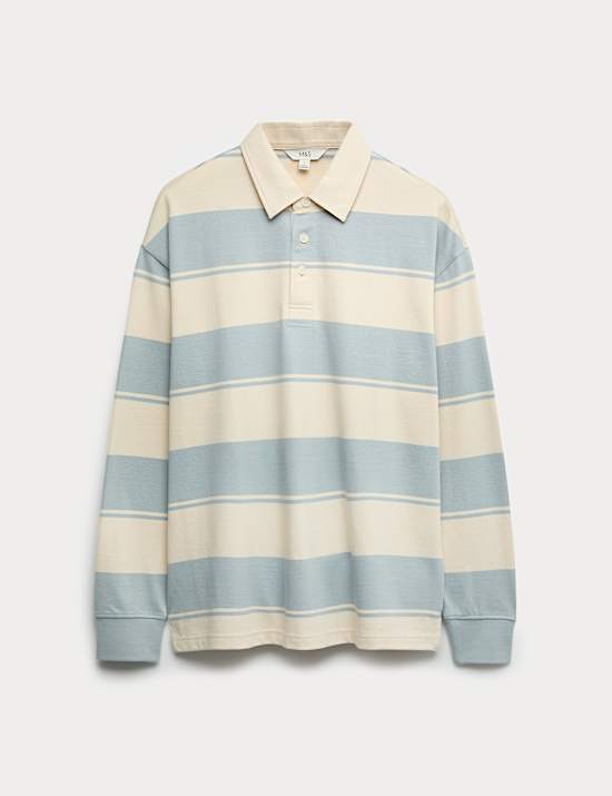 Pure Cotton Striped Rugby Shirt