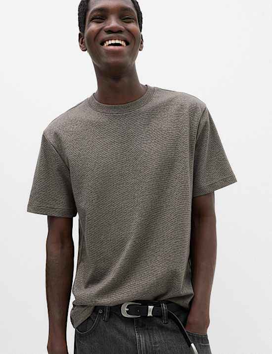 Relaxed Fit Cotton Rich Ultimate Performance Striped T-Shirt