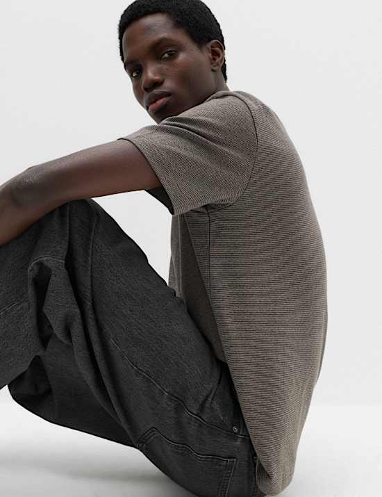 Relaxed Fit Cotton Rich Ultimate Performance Striped T-Shirt