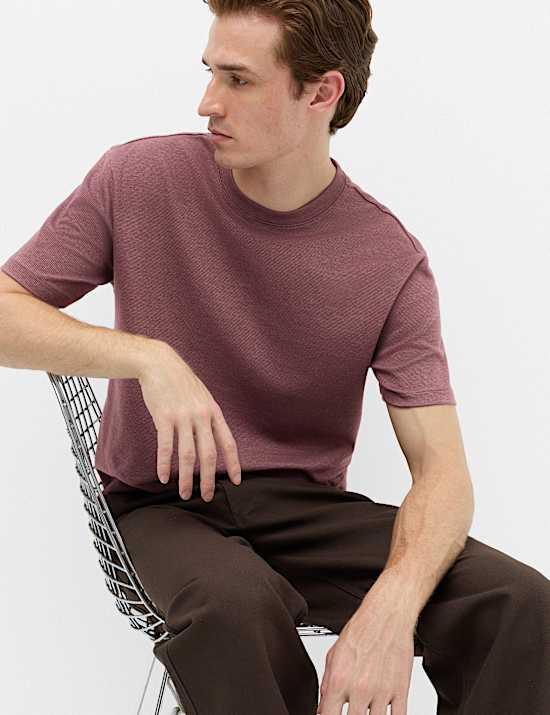 Relaxed Fit Cotton Rich Ultimate Performance Striped T-Shirt
