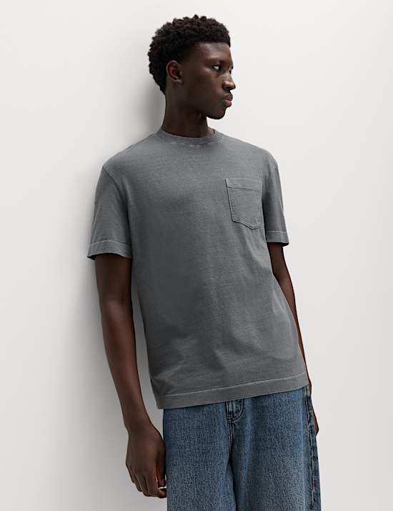 Relaxed Pure Cotton Garment Dyed T-Shirt