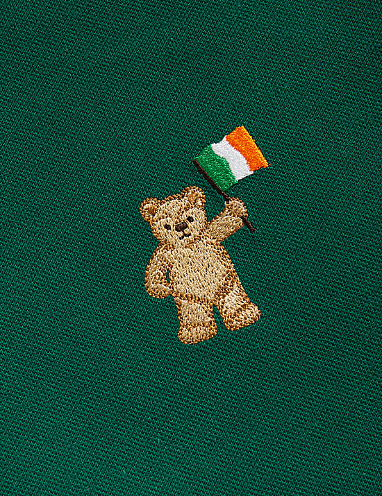 Kemeja Polo Katun Murni Spencer Bear&trade; Irlandia
