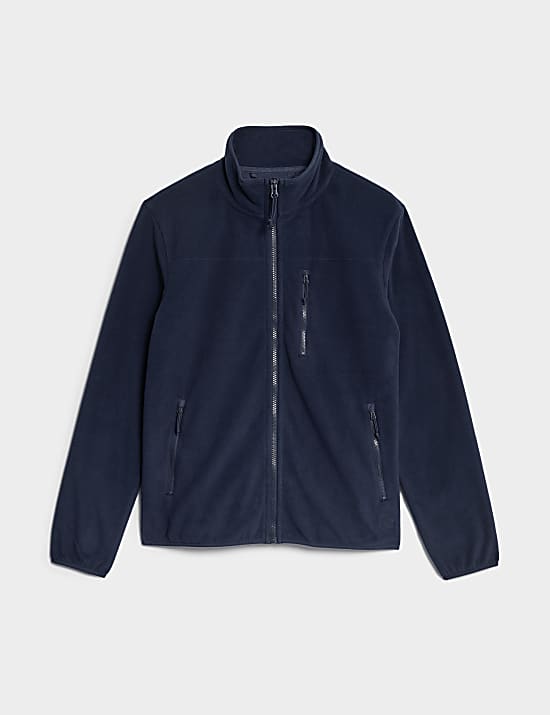 Fleece Zip Up Funnel Neck Jacket