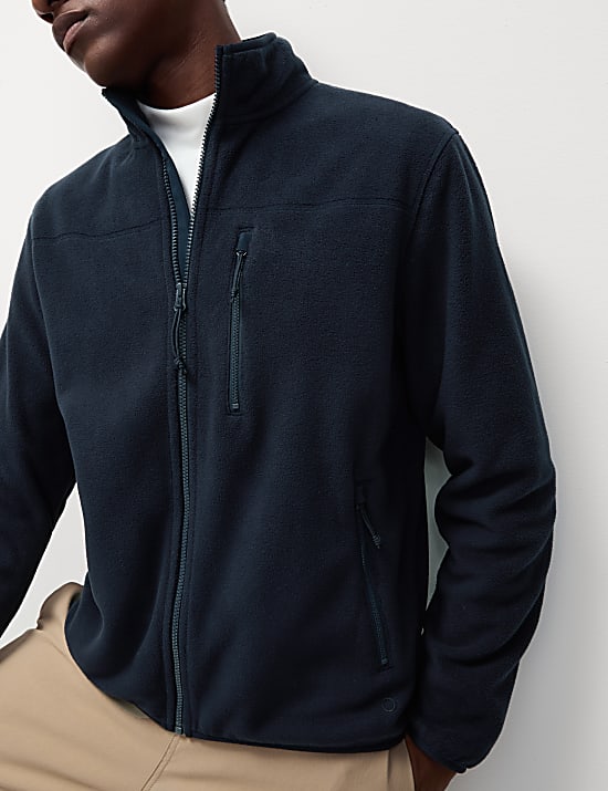 Polaire Micro à col cheminée et fermeture à glissière