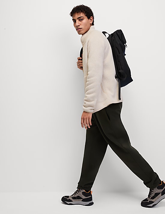 Fleece Lined Knitted Zip Up Jacket