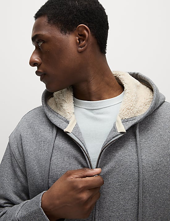 Pure Cotton Fleece Lined Hoodie