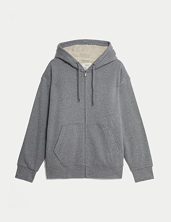 Pure Cotton Fleece Lined Hoodie