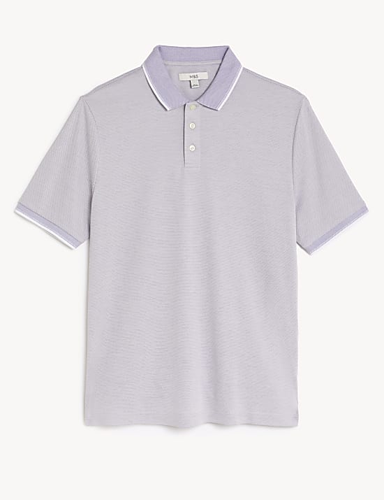 Modal Rich Tipped Collar Polo Shirt
