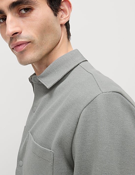 Smart Two Pocket Overshirt with Stretch