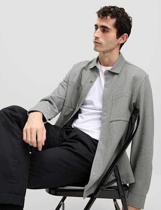 Smart Two Pocket Overshirt with Stretch