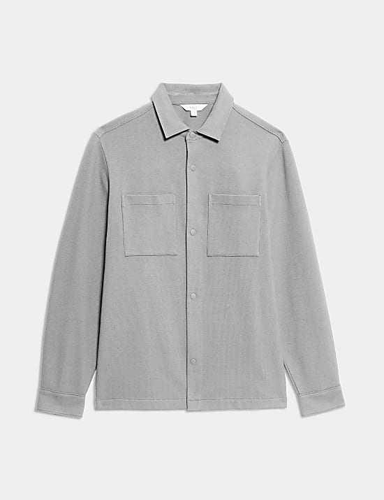 Smart Two Pocket Overshirt with Stretch