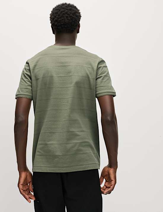 Pure Cotton Textured T-Shirt