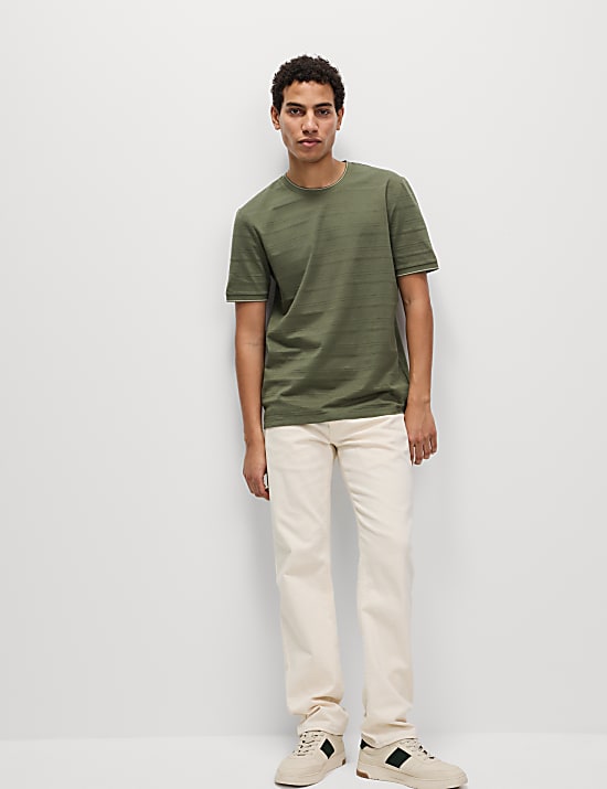 Pure Cotton Textured T-Shirt