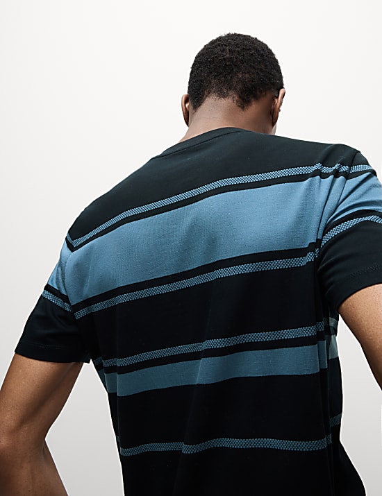 Pure Cotton Striped T-Shirt