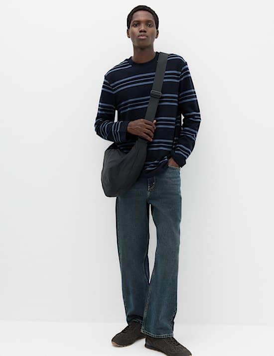 Pure Cotton Striped Long Sleeve T-Shirt
