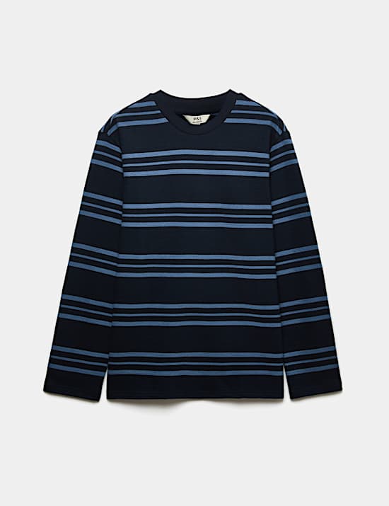Pure Cotton Striped Long Sleeve T-Shirt