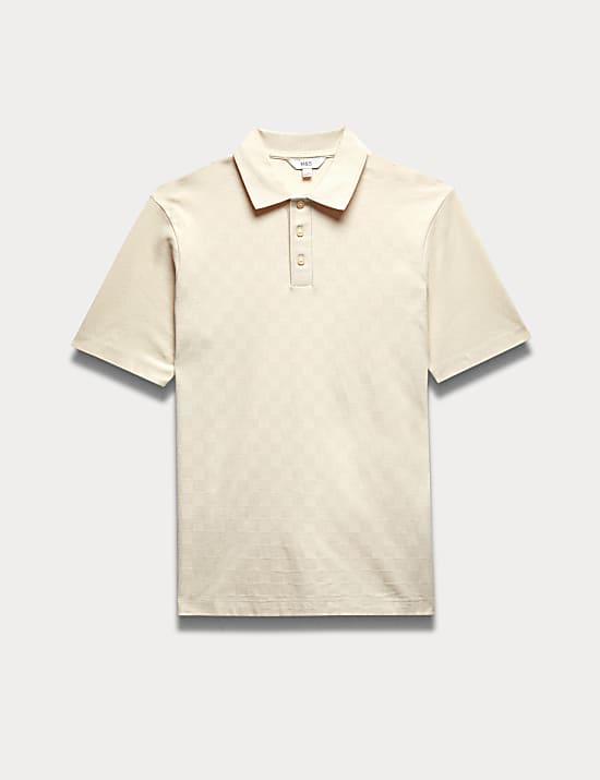 Polo en piqu&eacute; 100 % coton textur&eacute;