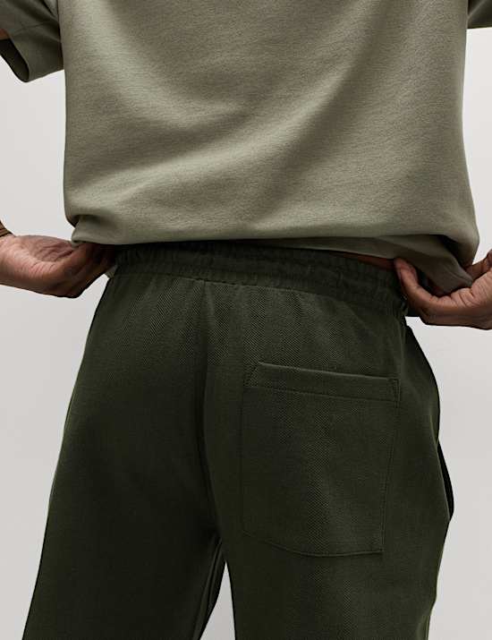 Cotton Rich Herringbone Joggers