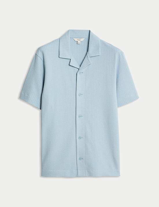Cotton Rich Seersucker Polo Shirt