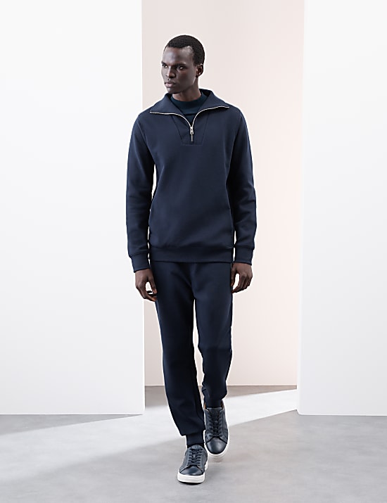 Cotton Rich Half Zip Sweatshirt