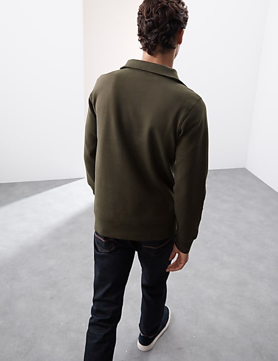 Cotton Rich Half Zip Sweatshirt