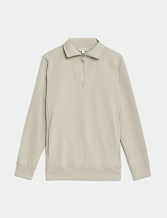 Cotton Rich Half Zip Sweatshirt