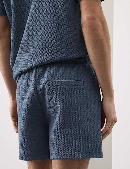 Textured Stretch Jersey Shorts