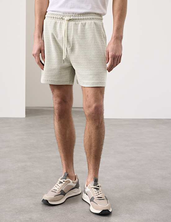 Short en jersey extensible textur&eacute;