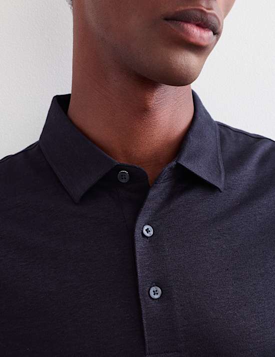 Pure Linen Polo Shirt
