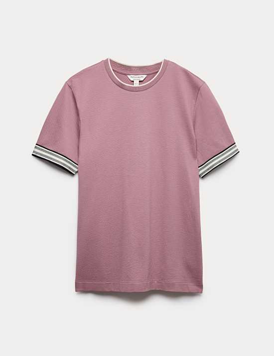 Pure Cotton Banded Cuff Popcorn T-shirt