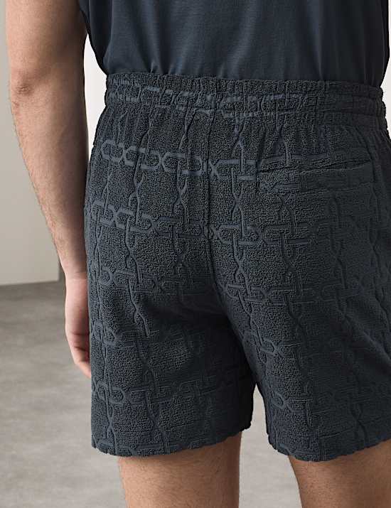 Cotton Rich Jacquard Towelling Shorts
