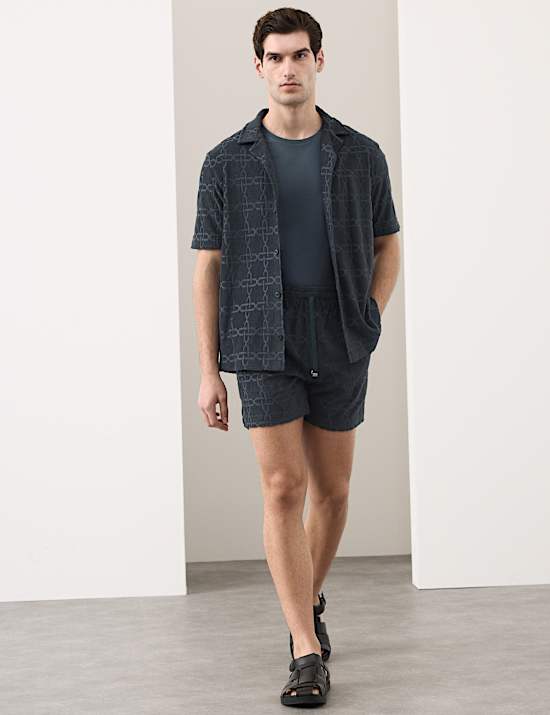 Cotton Rich Jacquard Towelling Shorts