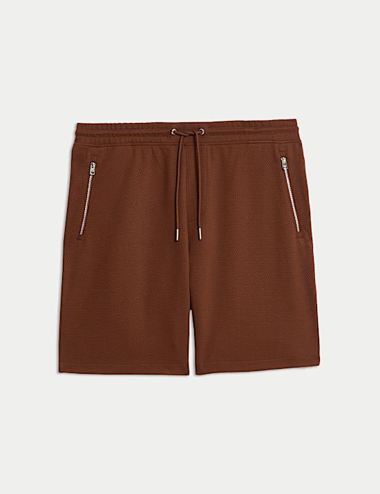 Short de pyjama gaufré en coton