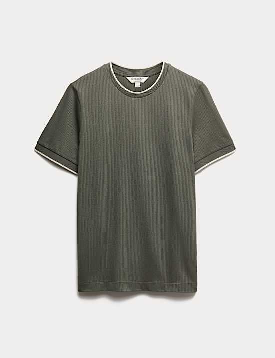 Pure Cotton Jacquard T-Shirt