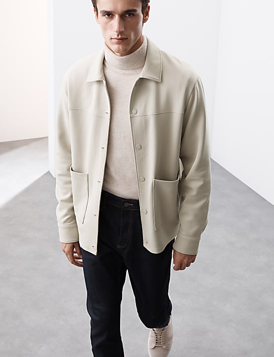 Cotton Rich Jersey Overshirt