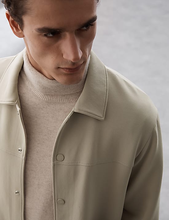 Cotton Rich Jersey Overshirt