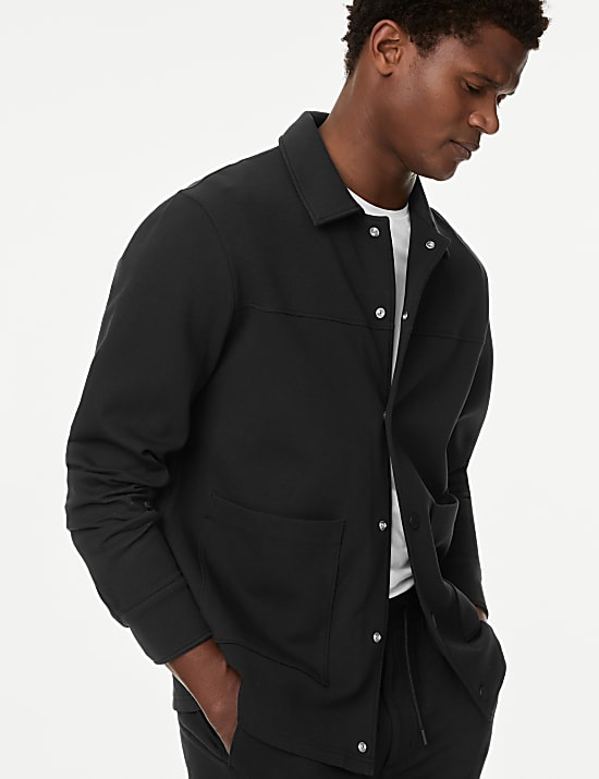 Cotton Rich Jersey Overshirt