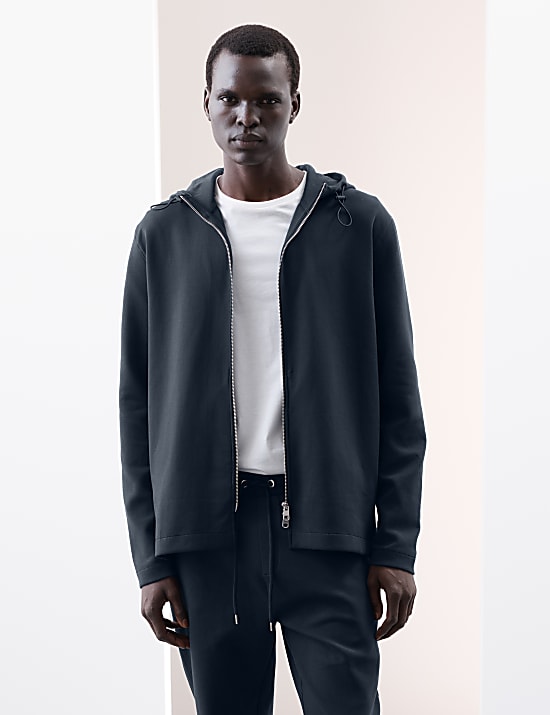 Cotton Rich Zip Up Hoodie