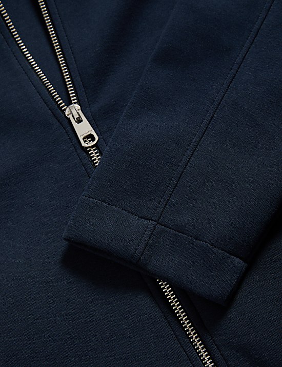 Cotton Rich Zip Up Hoodie
