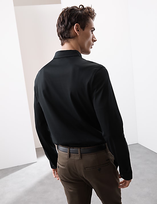 Pure Supima&reg; Cotton Long Sleeve Polo Shirt