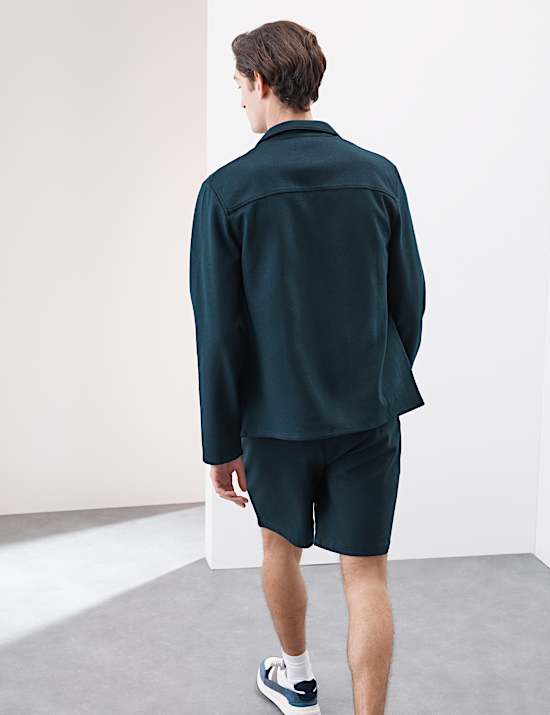 Pure Cotton Waffle Overshirt