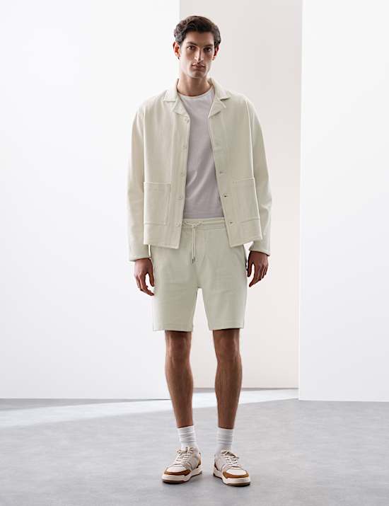 Pure Cotton Waffle Overshirt